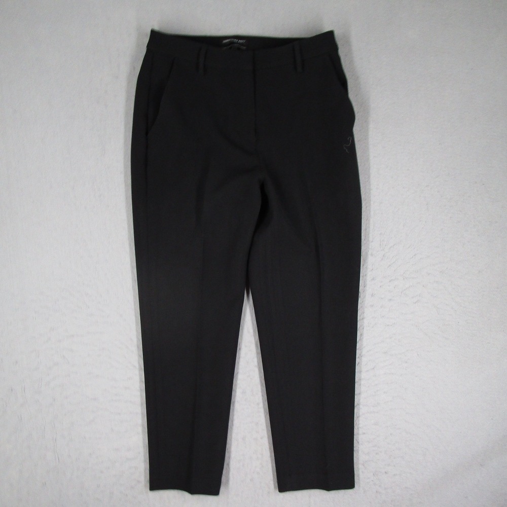 Something Navy Womens Black Straight Leg Dress Pants Trousers Size 6 Stretch
